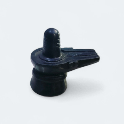 DSESIGNER DEVI DRESSES shivlinga for Pooja/shivling shivling/shivling car Dashboard/shivling Decorative Showpiece  -  7.5 cm(Marble, Black)