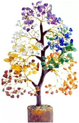 Evashu 7-chakra-crystal-tree-150-d Decorative Showpiece  -  17 cm(Wood, Multicolor)