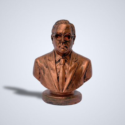HanuCreation Dr. B. R. Ambedkar Sculpture | Perfect for Home Decor, Office Desk Decorative Showpiece  -  14 cm(Polyresin, Resin, Brown)