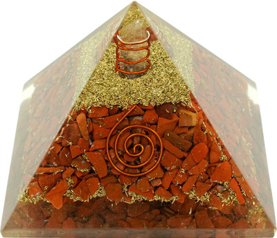 vastu vardan Vastu Red Jasper Pyramid (Size-3 Inch) Showpiece/ Vastu Crystal Pyramid Decorative Showpiece  -  3 cm(Stone, Red)