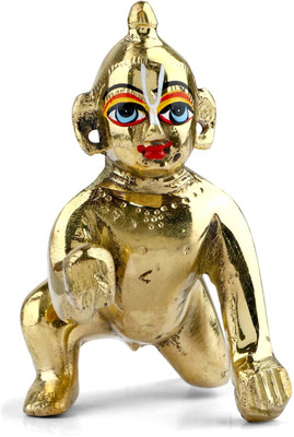 Satvik Decorative Showpiece  -  10 cm(Brass, Gold)