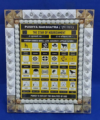 VSP VASTU SAMADHAN VSP VASTU SAMADHAN - 56 PYRA PUSHYA NAKSHATRA FRAME Decorative Showpiece  -  28 cm(Fiber, Multicolor)