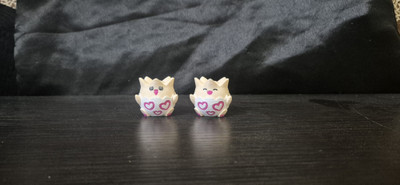Sri Neevi Treasures Cute Pokemon Togepi Pair with hearts - Decorative Showpiece  -  2.5 cm(Plastic, White)