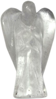 Maitri Export Clear Quartz Stone Angel,Pocket Angel Figurines,Guardian Angel Decorative Showpiece  -  4 cm(Crystal, White)