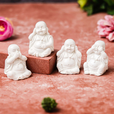 eCraftIndia Decorative Showpiece  -  4.5 cm(Resin, White)