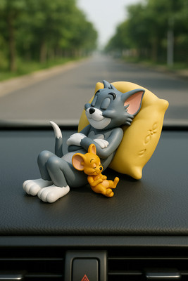 INDIWARRIOR Car Dashboard Accessories Tom And Jerry Decorative Decorative Showpiece  -  4 cm(Plastic, Blue)
