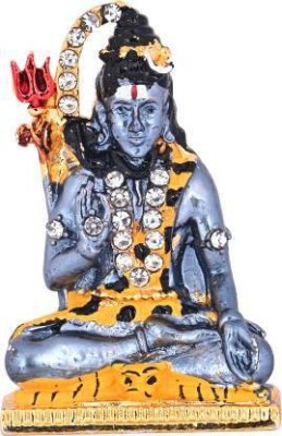 TORPPEZA God Shiv Ji OM Idol For Car Dashboard | Home Decor |Gifting Decorative Decorative Showpiece  -  5.5 cm(Metal, Grey)