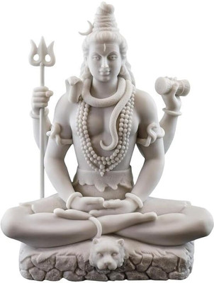 VAMIKA HANDICRAFTS Shiva Idol Decorative Showpiece  -  20.3 cm(Resin, White)