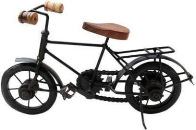 MODERNCOLLECTION Vintage Iron and Wooden Miniature Cycle Decorative Showpiece  -  10 cm(Iron, Black)