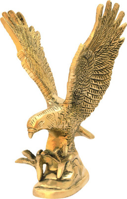 vastu vardan Vastu Brass Eagle For Skills / Weight-690gm Approx / Brass Flying Eagle Statue Decorative Showpiece  -  15.5 cm(Brass, Gold)