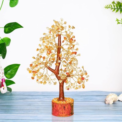 VIBESLE Crystal Tree - Citrine - Feng Shui Money Tree - Gemstone Tree Decorative Showpiece  -  25 cm(Stone, Yellow)