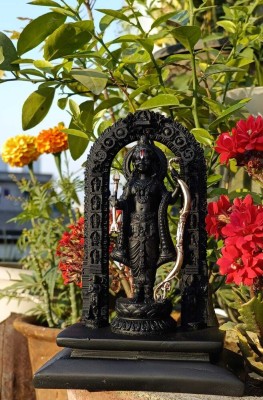 36 gun serve sampaan 36 Gun Serve Sampaan Ayodhaya Lord Shri Ram Idol Figurine Black colour Miniature Decorative Showpiece  -  17 cm(Polyresin, Black, Gold)