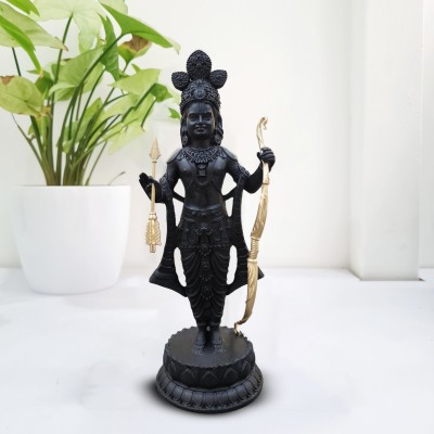 CraftVatika Ram Lalla Idol Ayodhya Resin Shree Ram Lalla Murti Set of 2 Decorative Showpiece  -  16.5 cm(Resin, Black)