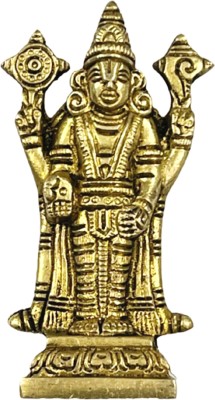 numeroastro Tirupati Balaji | Sri Venkateswara Idol in Pure Brass (10 Cms) Decorative Showpiece  -  10 cm(Brass, Gold)
