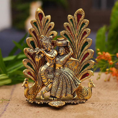 Orana International “Divine Duet” Decorative Showpiece  -  7 cm(Brass, Gold)