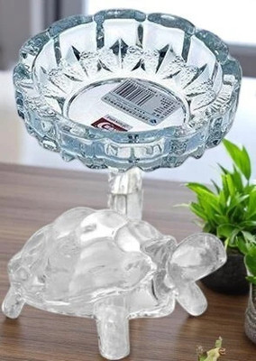 SBBCO Vastu Feng Shui Crystal Turtle Tortoise for Good Luck Decorative Showpiece  -  7 cm(Crystal, Clear)