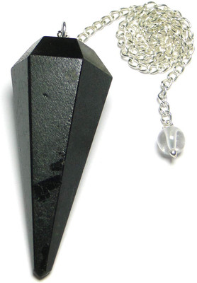 vastu vardan Black Tourmaline Crystal Dowsing Pendulum | Perfect for Dowsing & Chakra Healing Decorative Showpiece  -  5 cm(Crystal, Black)
