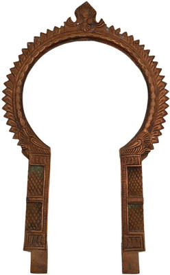 Bhunes Copper Prabhavali Frame Arch Wall Hanging – Prabhawali For Deity | Traditional Decorative Showpiece  -  28 cm(Copper, Brown)