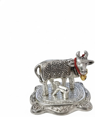 TULSI PRESENTS COW MURTI METAL KRISHNA Decorative Showpiece  -  5 cm(Metal, Silver)