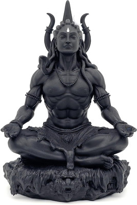 sricom SHIVA001 Decorative Showpiece  -  15 cm(Resin, Black)