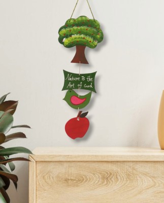 Aarya ovation Handicraft wooden decorative wall hanging with beautiful quotation. Decorative Showpiece  -  40 cm(Wood, Green)