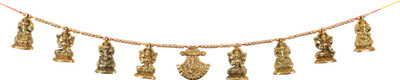 RUHVANA Decorative Laxmi Ganesh Bandarban / Toran Decorative Showpiece  -  25 cm(Aluminium, Gold)