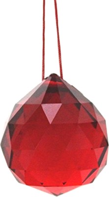 numeroastro Feng Shui Crystal Ball (Red) (40 MM) (1 Pc) Decorative Showpiece  -  4 cm(Crystal, Red)