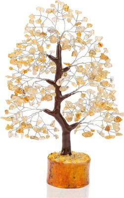 VIBESLE Citrine Tree - Crystal Tree of Life - Healing Stone - Feng Shui - Money Tree Decorative Showpiece  -  28 cm(Stone, Yellow)