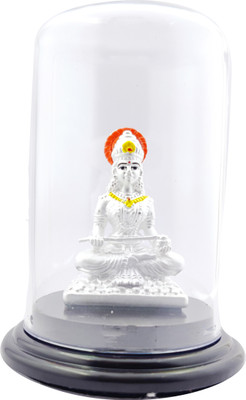 SILVERSPOT JEWEL 999 Pure Silver Lord Annapoorneshwari Idol/Murti/Statue for Pooja . Decorative Showpiece  -  4 cm(Silver, White)