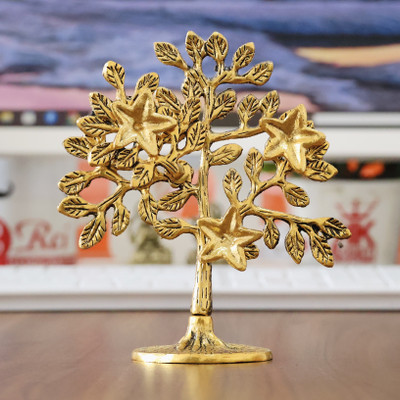 KridayKraft Decorative Showpiece  -  16 cm(Aluminium, Gold)