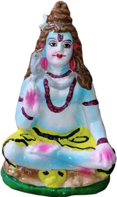 All Of All lord shiva Decorative Showpiece  -  11 cm(Clay, Clay, Multicolor)