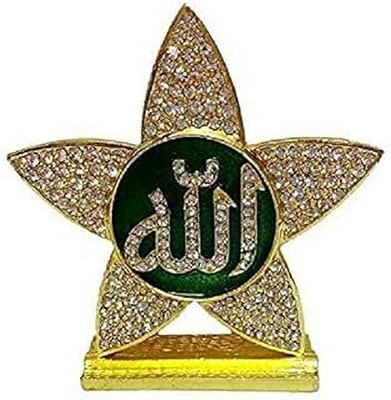 RK Basics Allah Sign Car Dashboard Idol Handicraft Statue & Decorative Spritual Decorative Showpiece  -  3 cm(Metal, Green)