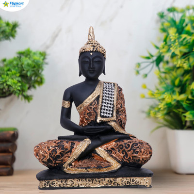 Flipkart SmartBuy Beautiful Lord Gautam Buddha Statue Meditating Position for Home Decor Decorative Showpiece  -  16 cm(Polyresin, Copper)