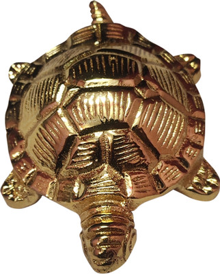 yawar handicrafts Fengshui Tortoise Decorative Showpiece  -  1.9 cm(Brass, Gold)