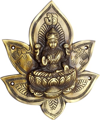 H&T PRODUCTS Goddess Laxmi Wall Hanging Statue Decorative Showpiece - 25.4 cm (Brass, Gold,Pack Of 1) Decorative Showpiece  -  25.4 cm(Brass, Gold)