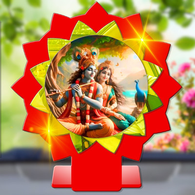 GiftsRange Radha Krishna Radheshyam Radhe Krishna Car Dashboard Idol Decorative Showpiece  -  11 cm(Plastic, Multicolor)