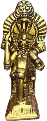 nath enterprises Lord Jyotiba Brass Idols dakhancha raja in Brass Decorative Showpiece  -  8 cm(Brass, Yellow)