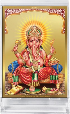 DIVINITI Ganesha Frontpose God Idol Photo Frame & Car Dashboard ACF 3 Acrylic Decorative Showpiece  -  11 cm(Plastic, Multicolor)