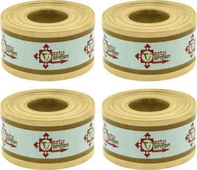 vastu vardan Brass Strip For Vastu Remedy {8 Feet, 18 MM Width, 0.3 MM Thickness} {Pack-4} Decorative Showpiece  -  11 cm(Metal, Gold)