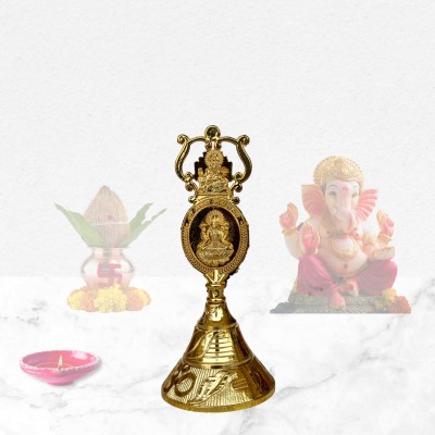 salvusappsolutions Trishul Bell: Metal Pooja Bell/Ghanti for Poojan Purpose (Golden_2.5x5.5 Inch) Decorative Showpiece  -  13 cm(Metal, Gold)