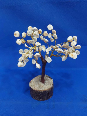 VSP VASTU SAMADHAN VSP VASTU SAMADHAN - 17 Gomti Chakra Tree for good luck and prosperity Decorative Showpiece  -  18 cm(Crystal, Multicolor)