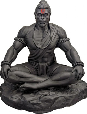MADeco Lord Mahabali Hanuman Sculpture- Decorative Showpiece  -  10 cm(Polyresin, Black)