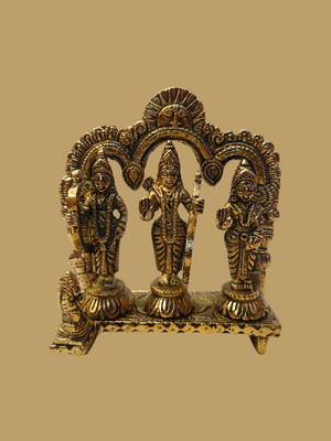 Brass idol rass Ram Darbar Statue, 15.2 cm Height, 820 Grams Decorative Showpiece  -  15.2 cm(Brass, Gold)
