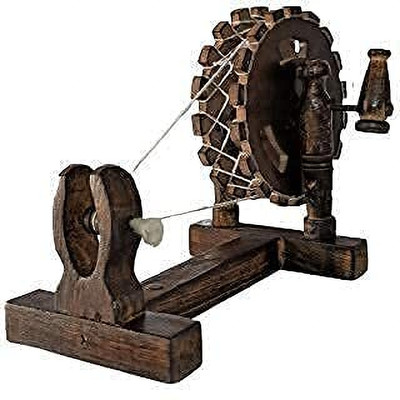 KAMAL PASHA HANDICRAFTS KAMAL PASHA HANDICRAFTS Wooden Gandhi Charkha Home Decor Decorative Decorative Showpiece  -  10 cm(Wood, Brown)