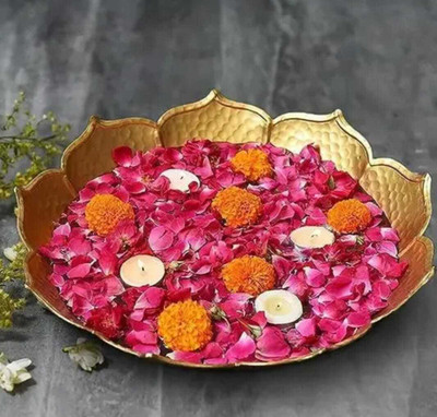 ZSMETALIMPEX Taj urli bowl Decorative Showpiece - 25 cm(Iron, Gold)