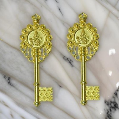 salvusappsolutions : Kuber Kunji Key for Wealth and Blessings (Golden_4 Inch) [Pack of 2] Decorative Showpiece  -  10 cm(Metal, Gold)