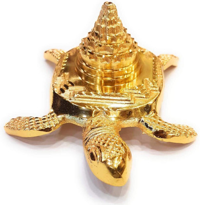 Sampoorn Aradhna Wish Turtle/ Copper Plated Turtle Decorative Showpiece  -  6 cm(Metal, Copper)