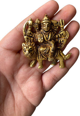 BALGOPAL GHANTE AND MURTY WALE Brass durga Maa Decorative Showpiece  -  2.35 cm(Brass, Gold)