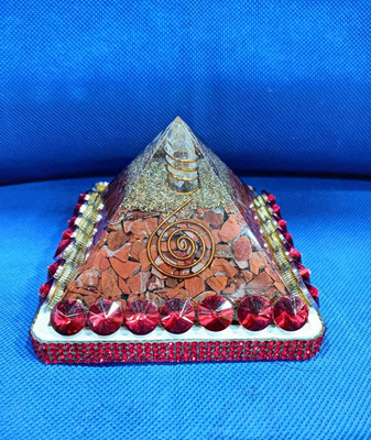 VSP VASTU SAMADHAN VSP VASTU SAMADHAN - 120 RED CARNELIAN CRYSTAL PYRAMID Decorative Showpiece  -  8 cm(Crystal, Red)