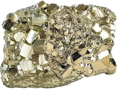 VIBESLE Original Pyrite Certified Cluster for Willpower Success Wealth Stone Decorative Showpiece  -  10 cm(Stone, Gold)